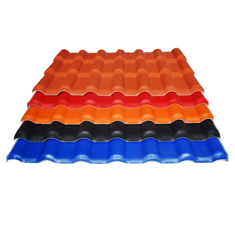 Customized Plastic Tejas Roof ASA UPVC Synthetic Spanish Roof Tiles for Villa