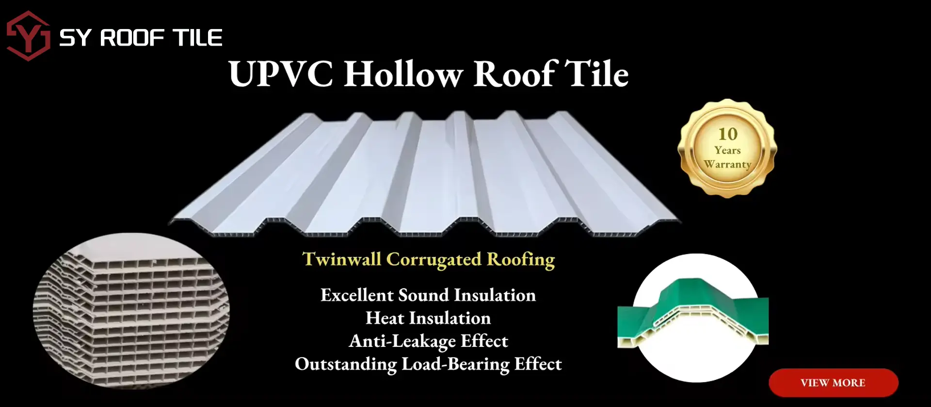 UPVC hollow roofing sheet